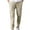 Beige, variant on Men's Casual Pants Fashion Solid Casual Elastic Waist Pocket Trousers Sport Pants Pantalones Para Hombre Khaki M