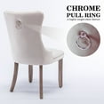thumbnail image 5 of Glavbiku Modern High End Tufted Dining Chair Set of 2,Dining Room Velvet Chairs with Rivets,Beige, 5 of 13