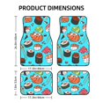 thumbnail image 2 of LAKIMCT Japan Sushi Pattern Car Mats, Neoprene Front Rear Floor Mats for Cars, Waterproof Anti-Slip Car Floor Mats Full Set, Universal(4 Pcs), 2 of 6