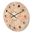 thumbnail image 3 of Designart 'Pink Elegant Pastel Waves Retro' Mid-Century Modern Wood Wall Clock, 3 of 5