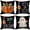 03#V, variant on Halloween Decor Pillow Covers 18x18 Inch,Set of 4 Halloween Decorations Indoor Outdoor Throw Pillow Covers,Cute Spooky Ghost Black Striped Linen Cushion Case for Home Sofa Couch Bed Chair
