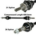 thumbnail image 2 of ArmorTech Front +6" Right Extended CV Axle 12 13 14 15 fits Can-Am Renegade 1000, 2 of 2