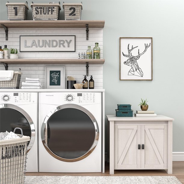 Ollie & Hutch Farmington Litter Box Enclosure, Ivory Pine