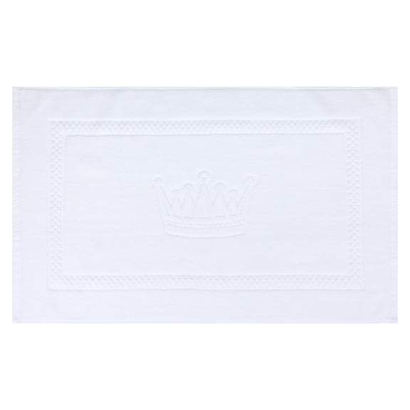 Unique Bargains Bath Rugs Reversible Cotton Spa Quick Dry Non Slip Bathroom Mat White