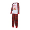 thumbnail image 2 of Diconna Parent-Child Christmas Pajamas Cartoon Tops with Plaid Pants Jumpsuit, 2 of 9