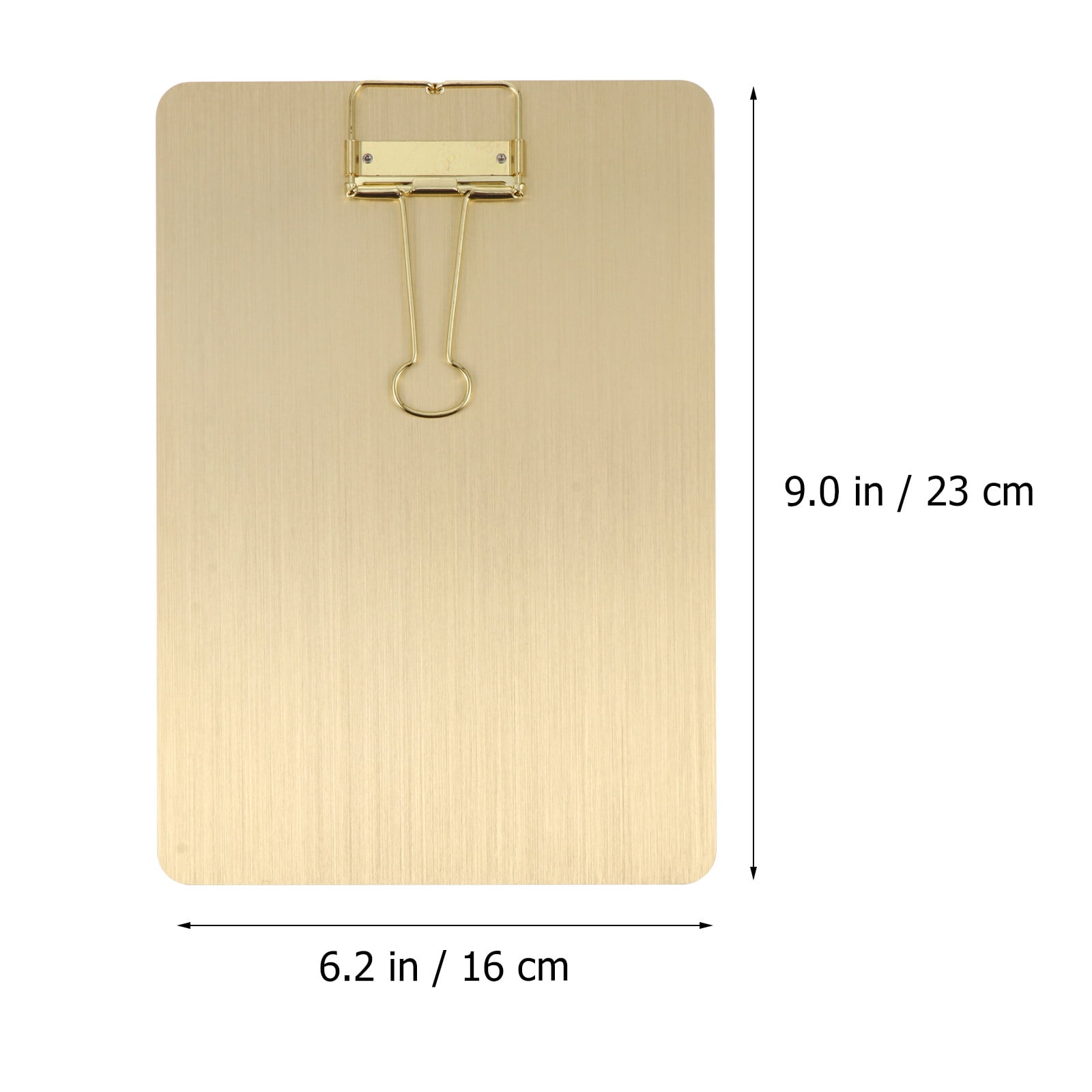 Hemoton 3 pcs  A5 Paper Clipboard Stainless Steel Writing Pad Paper Holder Menu Stand