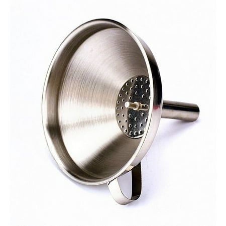 8 oz. Stainless Steel Funnel with Strainer