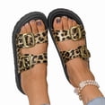 thumbnail image 3 of Womens Flat Sandals Cork Footbed Slides 2 Straps Adjustable Buckle Slip On Summer with Comfort Shoes, 3 of 6