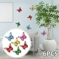 thumbnail image 3 of Ghopy Metal Butterfly Wall Decor, 3D Hand-Painted Hanging Double Wings Multicolor Butterflies Wall Art, Indoor and Outdoor Hanging Decoration 3.7x4 inch - 6 Pack, 3 of 9
