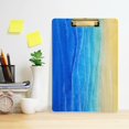 thumbnail image 5 of FMSHPON Blue SeaBeach Clipboard Hardboard Wood Nursing Clip Board and Pull for Standard A4 Letter 13x9 inches, 5 of 7