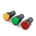 thumbnail image 1 of 3 Piezas Luz Piloto LED Amarillo Verde Rojo Panel Indicador AC 110V 20mA, 1 of 2