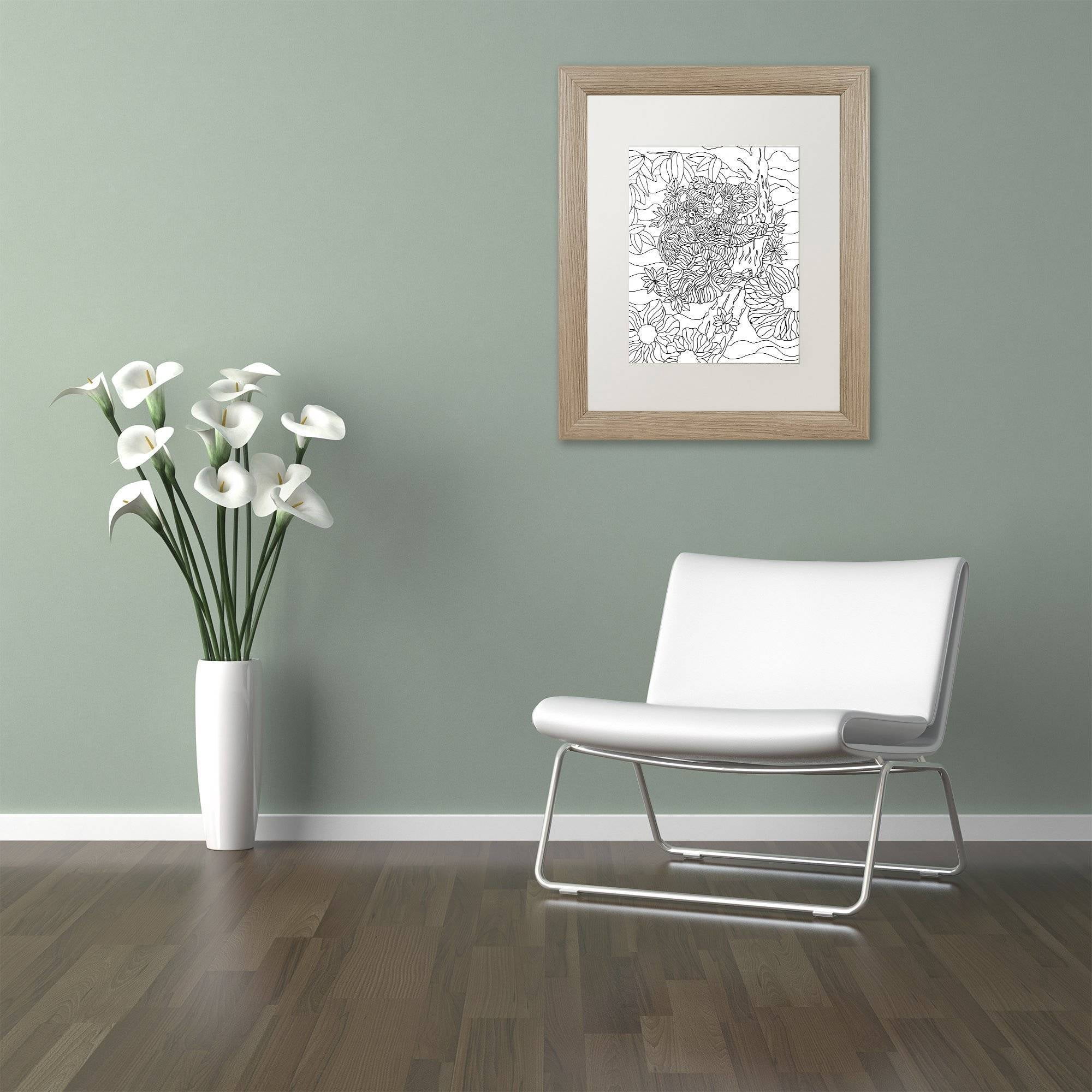 Trademark Fine Art "Mixed Coloring Book 59" Canvas Art by Kathy G. Ahrens, White Matte, Birch Frame