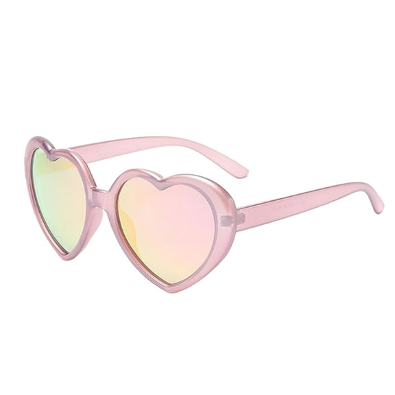 FEISHENTT Stylish Heart Shaped Polarized Sunglasses Retro Oversized Fashion Eyewear For Outdoor Activities And Daily Wear