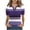 Purple, variant on Staron Women Striped Short Sleeve Tshirt Shirt Casual Loose Top Vacation Beach Travel Slim Fit Collared Blouse, Army Green M