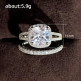 thumbnail image 6 of SEPARQI 2pcs His and Hers Wedding Ring Sets Couples Engagement Rings Women and Men 925 Sterling Silver AAA Cubic Zirconi Micro-Inlaid Full, 6 of 8