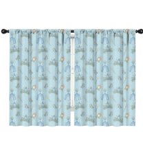 Blackout Kids Curtains,Princess Pattern Childrens Insulated Curtains Set Of 2,Bedroom Essentials,Toddler Room Decor 42"x63"