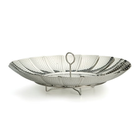 Stainless Steel Collapsible Vegetable Steamer, 9.5-Inch