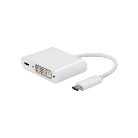 UPC: 0889028033272 | Monoprice Select Series USB-C to DVI & USB-C (F) Dual Port Adapter 115243