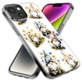 thumbnail image 3 of MUNDAZE Case for Apple iPhone 15 Plus Hybrid Shockproof Slim Hard Soft TPU Shell Heavy Duty Protective Phone Cover - Cute White Blue Daisies Gnomes, 3 of 5