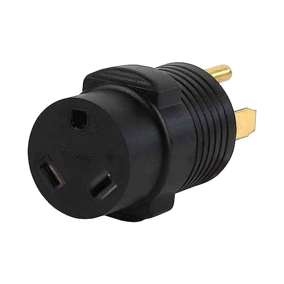 Strhowill NEMA 14-50p to tt-30R RV Adapter,14-50P 4 pin plug to tt-30R 3 hole socket Power converter,for RV Camper Caravan Motorhome Van Trailer,50AMP TO 30Amp
