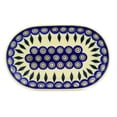 thumbnail image 2 of Polish Pottery 9¼-inch Platter (Peacock Theme) Hand Painted in Boleslawiec, Poland + Certificate of Authenticity, 2 of 6