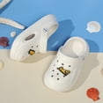 thumbnail image 6 of Clogs for Boys, Boys Garden Clogs with Cute Traffic Cars Charms Garden Clog Girls Non Slip Sandals Lightweight Slip-on Water Shoes Girls Boys Beach Pool Shower Slippers Summer Sandals White 3435, 6 of 6