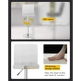 thumbnail image 4 of BestOffice Modern Swivel PU Leather Barstool with Hydraulic Height Adjustment, White (Set of 2), 4 of 7