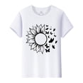 thumbnail image 5 of Outfmvch Tops for Women Trendy Spring Tops for Women 2024 Womens Tops Shirts for Women Sunflower Summer T Shirt Plus Size Loose Blouse Short Sleeve Graphic Casual Tees Polyester Spandex White Xxl, 5 of 5