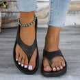 thumbnail image 5 of BRICH Women's Flat Sandals Flip Flop Sandals Summer on Dressy Thong Sandal Silver 6.5, 5 of 5