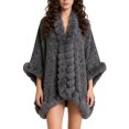 thumbnail image 5 of Ponchos for Women Shawls and Wraps Evening Dresses Elegant Faux Fur Party Collar Cloak Cape, 5 of 8