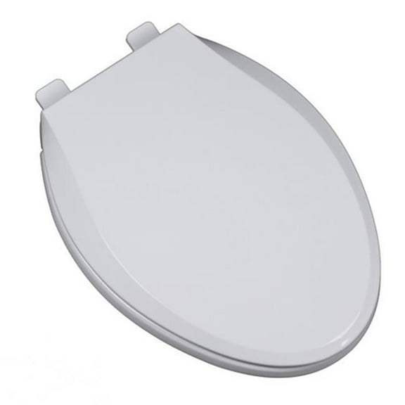 Plumbing Technologies 2F1E10-00 Heavy Duty Commercial Weight Slow Close Premium Plastic Elongated Toilet Seat- White