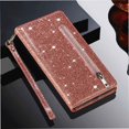 thumbnail image 2 of Case for FOXDOCK Google Pixel 6 Pro Glitter Zipper Wallet Case with Short Hand Strap, 2 of 4
