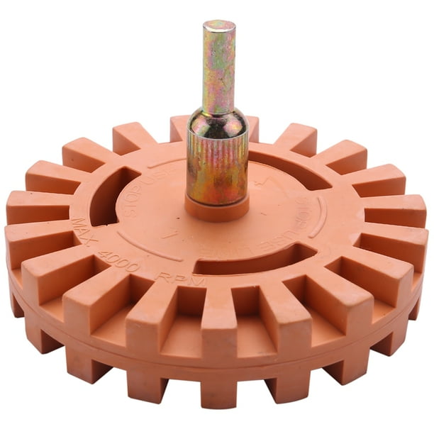 4 Pack Glove/Scraper/ 4 Inch Rubber Eraser Wheel/Drill Adapter Kit