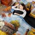 thumbnail image 4 of Homewish Rustic Cottage 7-Piece King Autumn Retro Reversible Bedding Comforter Set, 4 of 8