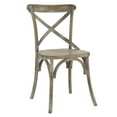 thumbnail image 2 of Modway Gear Modern Style Elm Wood Dining Side Chair in Gray Finish, 2 of 10