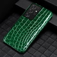 thumbnail image 2 of Funda de cuero de cocodrilo 100% Natural para teléfono Samsung Galaxy S23 S21 S22 Ultra S20 FE S10 S21 Plus Note 20 A71 A51 A52 A53 A54 qym unisex, 2 of 2