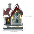 thumbnail image 4 of Casa iluminada navideña LED, casa de pueblo de Navidad, adorno de escritorio, centro de mesa, adorno, colóquelo en su mesa, chimenea, 4 of 5