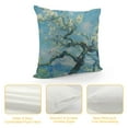 thumbnail image 4 of Nawypu Van Gogh Accent Pillows The Starry Night Pillowcase,Durable Throw Pillows Square Cushion Covers (Almond Blossom Blue), 4 of 5