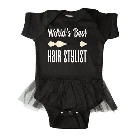 Hair Stylist Gifts World's Best (White) Infant Tutu (Best Hair Products For Black Infants)