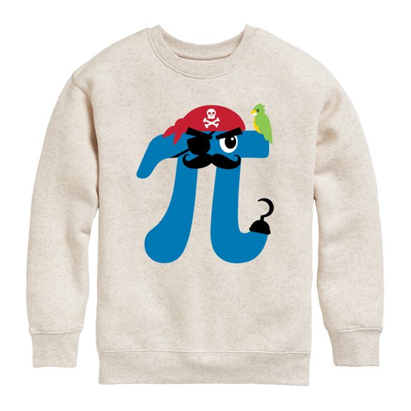 Instant Message - Pirate Pi Symbol - Toddler & Youth Crewneck Fleece Sweatshirt