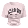 thumbnail image 4 of Trendfront Womens California Graphic T Shirt Letter Print Varsity College Style Crewneck Short Sleeve Tee Retro Casual Streetwear Summer Tops, 4 of 4