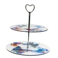 thumbnail image 4 of 2 Tiered Cake Stand Serving Tray Tiered Dessert Stand Buffet Server Cupcake Display Plate Cupcake Holder for Home, Tableware, Holiday, Kitchen Style C, 4 of 9