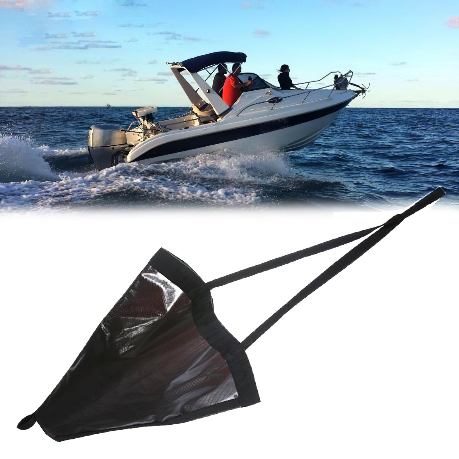 Drifting Drift Sock Sea Anchor Drogue Rowing for Marine Power Boat Pontoon
