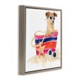 thumbnail image 3 of Stupell Industries Coastal Sandy Dog in Beach Bag Brown Floating Frame Canvas Art, 25 x 25, by Geoff Allen, 3 of 8