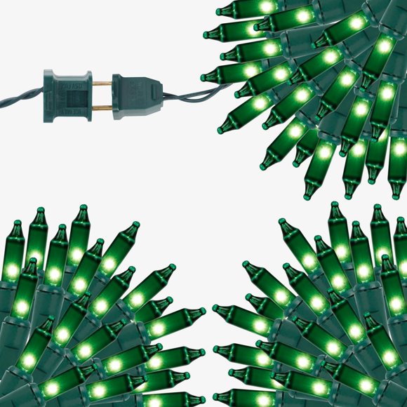Cadena de luces LJLNION 3x150, color verde, 10 m, conectables, 120 V