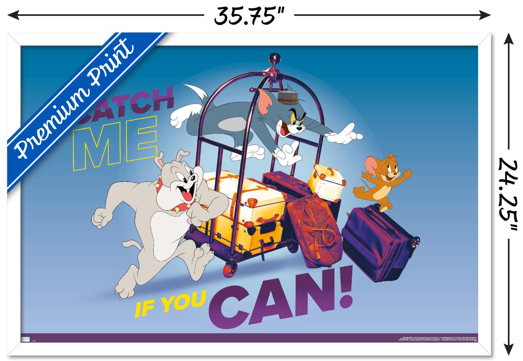 Tom and Jerry - Catch Me If You Can Wall Poster, 22.375" x 34", Framed