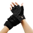 thumbnail image 4 of Workout Gym Half Finger Gloves Weight Lifting Wrist Wrap Sports Exercise Training Fitness, 4 of 5