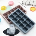 thumbnail image 4 of mfyjkho Silicone Ice Molds Tray with Lid, 1 Pack of 15 Compartments Square Ice Mold for Whiskey Cocktail, Refrigerator Party Bar Home Kitchen (1.26 Inch Cubes / 3.2 Cm), 4 of 13