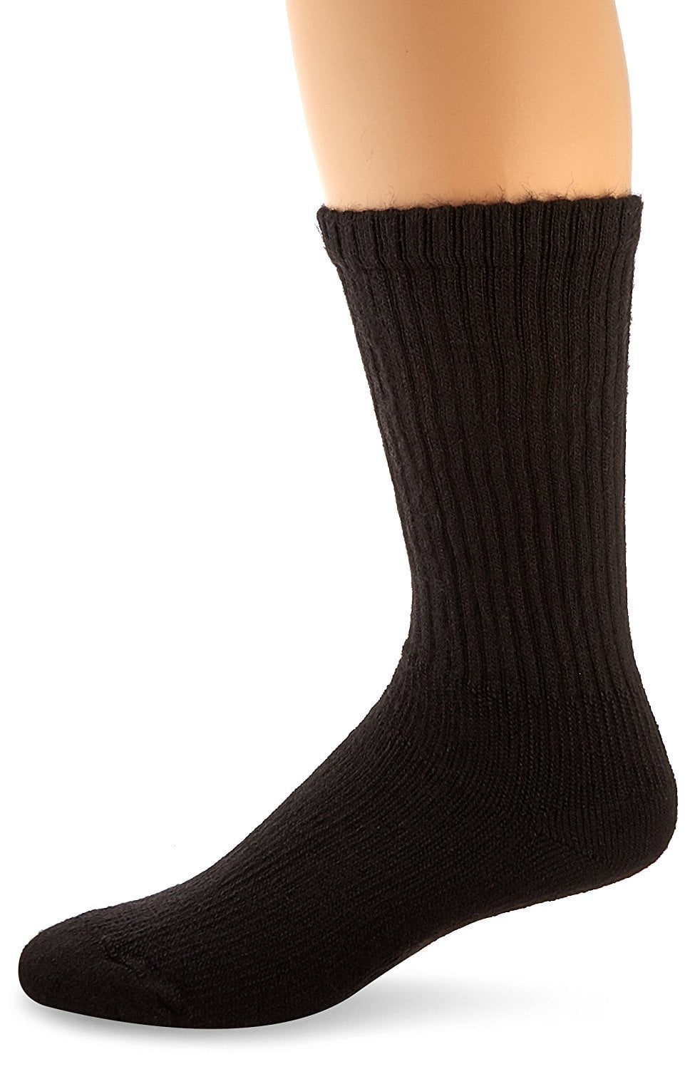 SensiFoot Diabetic Sock Crew Length 815 Compression, Black SM