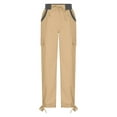 thumbnail image 3 of LilyLLL Womens High Waist Combat Cargo Trousers Casual Pull On Jogger Trousers, 3 of 4